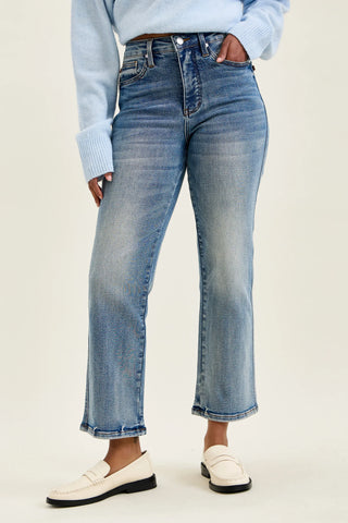 Judy Blue Bottoms - Pants 24 Peggy Ankle Straight Leg Jeans