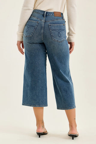 Judy Blue Bottoms - Pants High Waist Wide Leg Crop Jeans