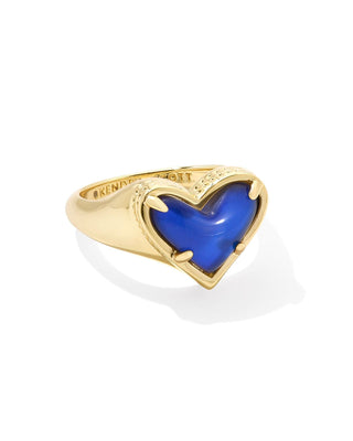 Kendra Scott Accessories 5 Framed Ari Hear Band Ring Gold Moon Stone