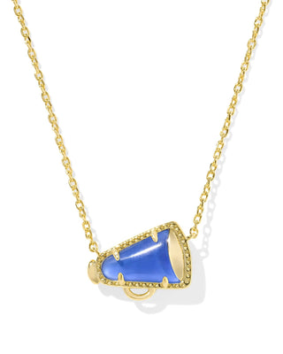 Kendra Scott Accessories Cheer Short Pendant Necklace Gold Cobalt Illusion