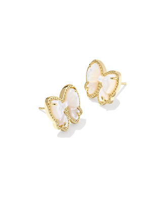 Kendra Scott accessories-earrings Haley Gold Bow Stud Earrings Ivory MOP