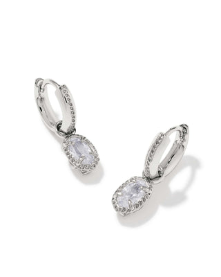 Kendra Scott accessories-earrings Mini Ellie Luxe Silver Huggie Earrings