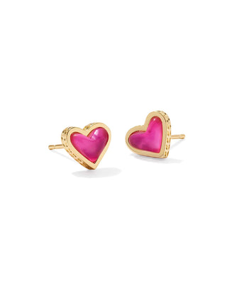 Kendra Scott Accessories Framed Ari Heart Stud Earring Gold Azalea Illusion