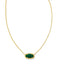 Elisa Gold Necklace Green Malachite