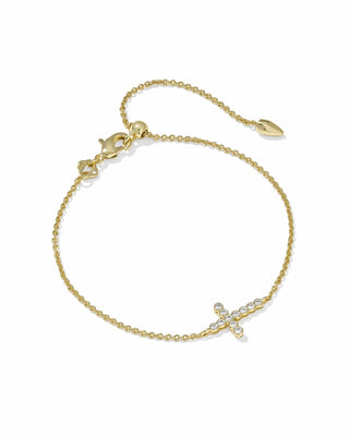 Kendra Scott Jewelry - Bracelets Cross Gold Crystal Chain Bracelet