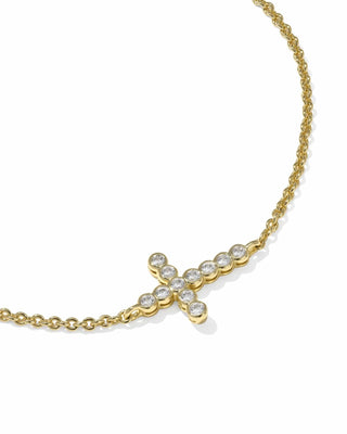 Kendra Scott Jewelry - Bracelets Cross Gold Crystal Chain Bracelet
