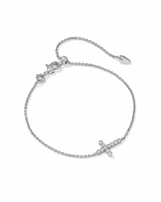 Kendra Scott Jewelry - Bracelets Cross Silver Crystal Chain Bracelet