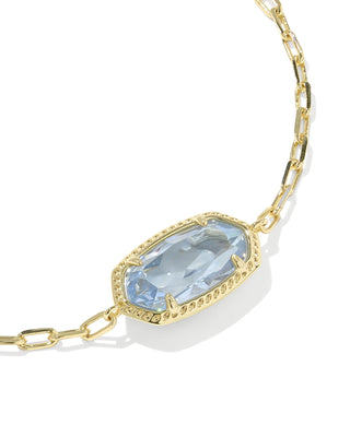 Kendra Scott Jewelry - Bracelets Elaina Luxe Gold Chain Bracelet Light Blue CZ