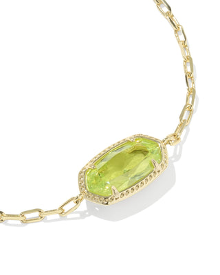 Kendra Scott Jewelry - Bracelets Elaina Luxe Gold Chain Bracelet Light Green CZ