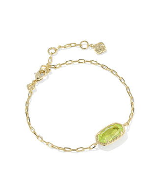 Kendra Scott Jewelry - Bracelets Elaina Luxe Gold Chain Bracelet Light Green CZ