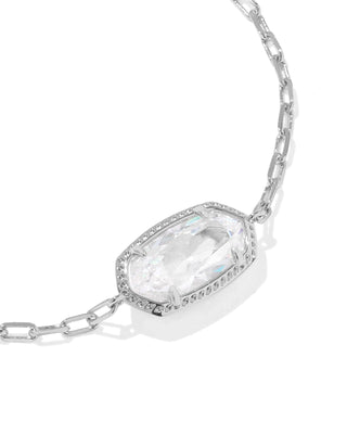 Kendra Scott Jewelry - Bracelets Elaina Luxe Silver Chain Bracelet White CZ
