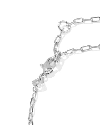 Kendra Scott Jewelry - Bracelets Elaina Luxe Silver Chain Bracelet White CZ