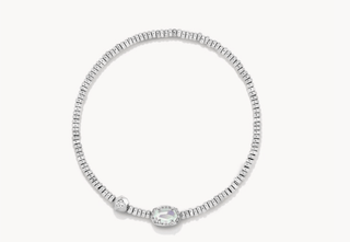 Kendra Scott Jewelry - Bracelets Emilie Silver Stretch Bracelet Dichroic Glass