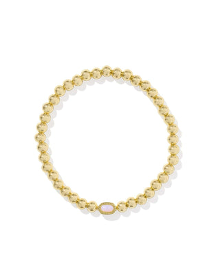 Kendra Scott Jewelry - Bracelets Mini Elaina Stretch Bracelet Gold Pink Opalite Crystal