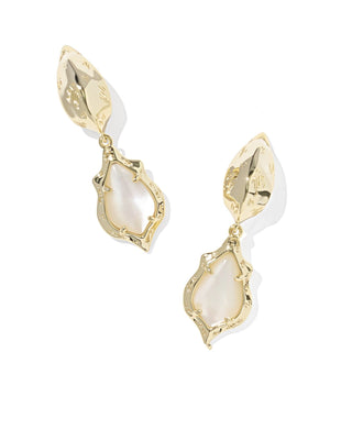Kendra Scott Jewelry - Earrings Adriana Gold Scallop Frame Huggie Earrings Natural MOP
