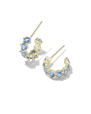 Kendra Scott Jewelry - Earrings Cailin Gold Crystal Huggie Earrings Blue Violet Crystal