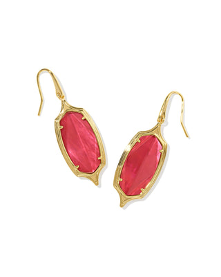 Kendra Scott Jewelry - Earrings Dani Stepped Frame Gold Drop Earrings Dark Pink Illusion