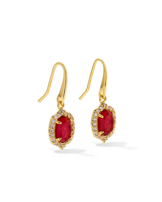 Kendra Scott Jewelry - Earrings Daphne Crystal Frame Gold Drop Earrings Dark Pink Illusion