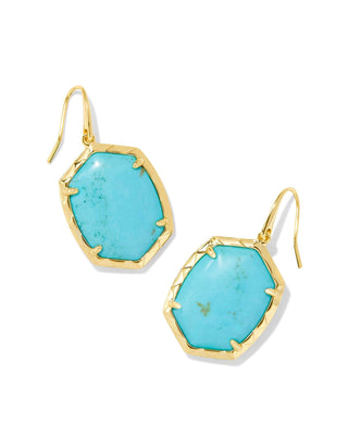 Kendra Scott Jewelry - Earrings Daphne Gold Drop Earrings Variegated Turquoise Magnesite