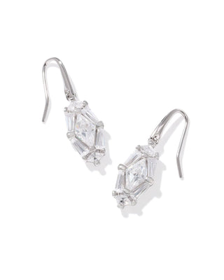 Kendra Scott Jewelry - Earrings Lindy Rae Lee Silver Drop Earrings White Crystal