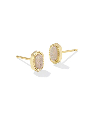 Kendra Scott Jewelry - Earrings Mini Ellie Stud Earrings Gold Iridescent Druzy