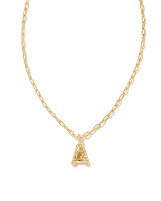 Kendra Scott Jewelry - Necklaces A Crystal Letter Pendant Necklace Gold