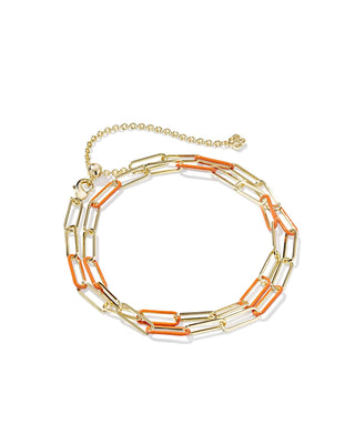 Kendra Scott Jewelry - Necklaces Ainsley Gold Convertible Chain Necklace Dark Orange
