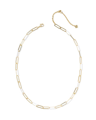 Kendra Scott Jewelry - Necklaces Ainsley Gold Convertible Chain Necklace White Mix