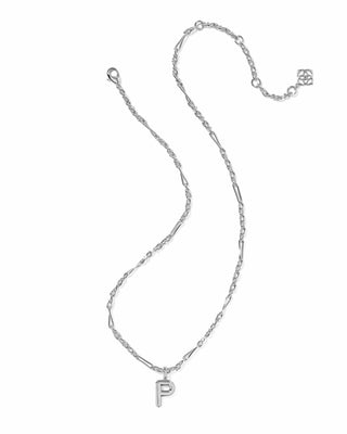 Kendra Scott Jewelry - Necklaces Bubble Letter P Silver Short Pendant