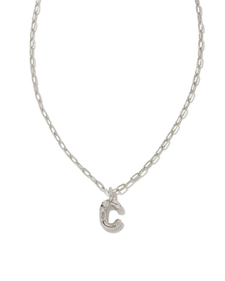 Kendra Scott Jewelry - Necklaces C Crystal Letter Pendant Necklace Silver