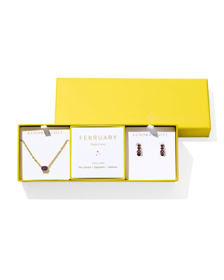 Kendra Scott Jewelry - Necklaces Cailin Birthstone Gift Set Gold Purple Crystal