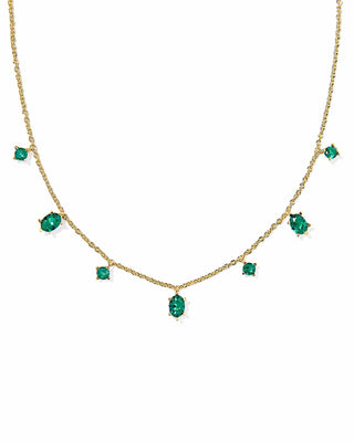 Kendra Scott Jewelry - Necklaces Cailin Gold Delicate Strand Necklace Green