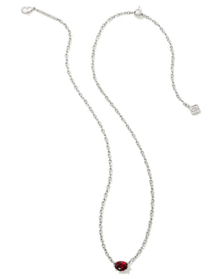 Kendra Scott Jewelry - Necklaces Cailin Red Crystal Pendant Necklace Silver