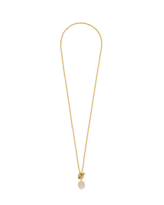 Kendra Scott Jewelry - Necklaces Daphne Crystal Frame Gold Toggle Necklace Ivory MOP