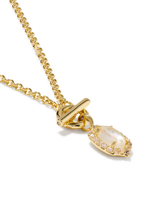 Kendra Scott Jewelry - Necklaces Daphne Crystal Frame Gold Toggle Necklace Ivory MOP