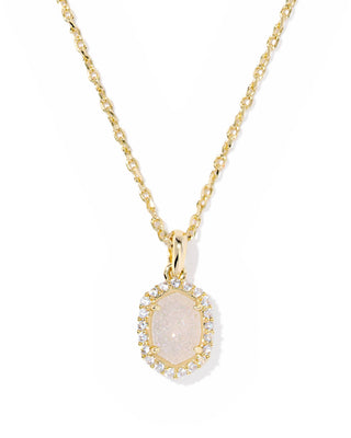 Kendra Scott Jewelry - Necklaces Daphne Gold Crystal Frame Short Pendant Iridescent Drusy