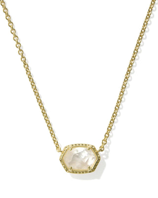 Kendra Scott Jewelry - Necklaces Daphne Gold Frame Short Pendant Necklace Ivory MOP