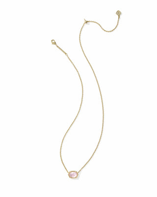 Kendra Scott Jewelry - Necklaces Daphne Gold Frame Short Pendant Necklace Light Pink MOP