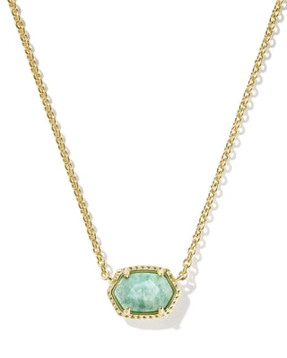 Kendra Scott Jewelry - Necklaces Daphne Gold Frame Short Pendant Necklace Teal Amazonite