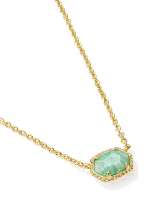 Kendra Scott Jewelry - Necklaces Daphne Gold Frame Short Pendant Necklace Teal Amazonite