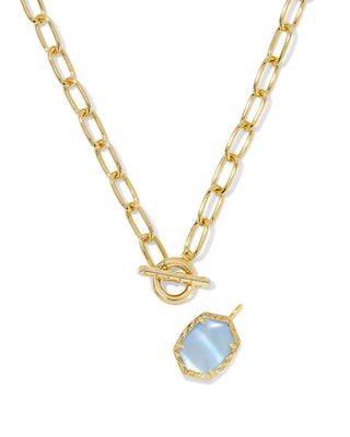 Kendra Scott Jewelry - Necklaces Daphne Gold Link and Chain Necklace Light Blue MOP