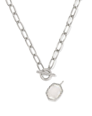 Kendra Scott Jewelry - Necklaces Daphne Silver Link and Chain Necklace Ivory MOP