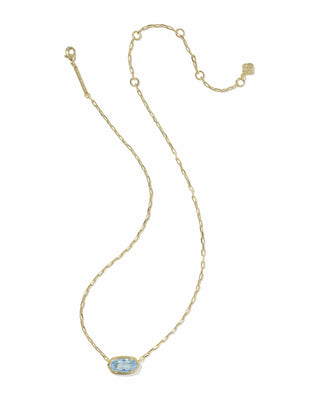 Kendra Scott Jewelry - Necklaces Elisa Luxe Gold Short Pendant Necklace Light Blue CZ