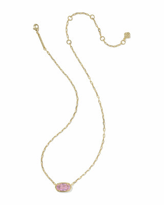 Kendra Scott Jewelry - Necklaces Elisa Luxe Gold Short Pendant Necklace Light Pink CZ