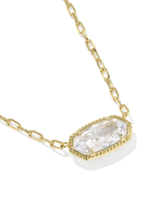 Kendra Scott Jewelry - Necklaces Elisa Luxe Gold Short Pendant Necklace White CZ