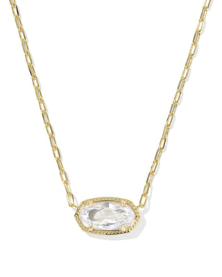 Kendra Scott Jewelry - Necklaces Elisa Luxe Gold Short Pendant Necklace White CZ
