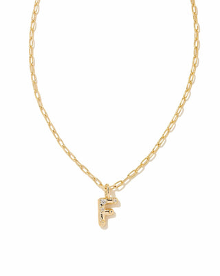 Kendra Scott Jewelry - Necklaces F Crystal Letter Pendant Necklace Gold