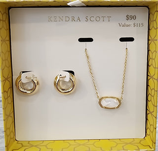 Kendra Scott Jewelry - Necklaces Gold Boxed Elisa Mikki Gift Set Ivory MOP Gold Or Silver