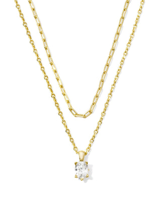 Kendra Scott Jewelry - Necklaces Gold Cailin Multi Strand White Crystal Pendant Necklace Gold or Silver