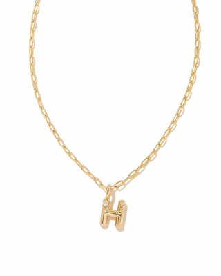 Kendra Scott Jewelry - Necklaces H Crystal Letter Pendant Necklace Gold